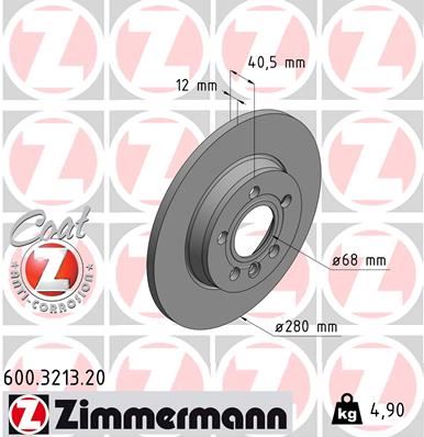 FREN DİSKİ ARKA TRANSPORTER T4 T4 97>03 1.9 2.4 2.5 DÜZ 280mm 5 BİJON